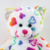 ราคา Build a bear workshop, ตุ๊กตาหมี หมีขาวหัวใจรุ้ง หมีบิ้วแบรนด์แท้ พร้อมส่ง (White - Rainbow Heart Bear) (16198815538)