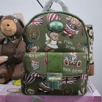 ราคา TTWN BEAR กระเป๋าเป้สีเขียว 10 นิ้ว (งานแท้100%) (16547073970)