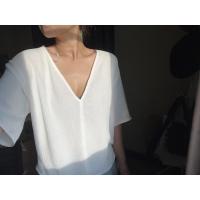 ราคา เสื้อคอวีสีขาว งานZARA (21224110690)