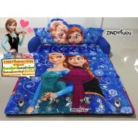 ราคา ที่นอนโซฟาหัวตุ๊กตามีหัวเตียงถอดซักได้ 3in1ลายเอลซ่าสีน้ำเงิน พับนั่งเป็นโซฟากางออกเป็นเตียง มีซิปถอดซักได้ (22311106948)