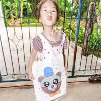 ราคา กระเป๋าผ้าเพ้นท์ลายน้องหมา handmade (5416751167)