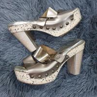 ราคา รองเท้าส้นสูงเพื่อสุขภาพshuberry comfy สีทอง หัวเข็มขัด (12274122535)