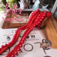 ราคา 45cm และ 90cm เทปติดมุก ลูกไม้ ติดมุก ผ้าลูกไม้ มุกเส้น ตกแต่ง หรือทำ โชคเกอร์ ขนาดกว้าง 15 มิล มีให้เลือกสองขนาด (9915819447)