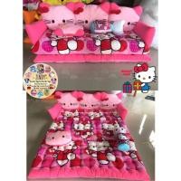 ราคา ที่นอนโซฟาหัวตุ้กตาลายคิตตี้เชอรี่ผ้านาโน2in1 พับเป็นโซฟากางออกเป็นเตียง แถมหมอน1 หมอนข้าง1 (1406106455)