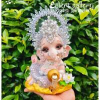 ราคา พระพิฆเนศปางบรมสุข (เสวยสุข) ประทับบนกองเงินกองทอง “รุ่นพราวพิสุทธิ์” (12733434105)