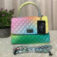 ราคา กระเป๋าสะพายแบรนด์แท้ Coco London สีเรนโบว์ (3413940949)