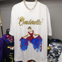 ราคา เสื้อยืดแฟชั่นวิบวับ เสื้อปักมือทำเอง ลายการ์ตูน ซินเดอเรลล่า Cinderella เสื้อปักเลื่อม ปักเลื่อม ปักเพชร ปักหมุด ไม่ซ้ำ (10158020937)
