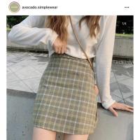 ราคา avocado.simplewear กระโปรงลายตาราง used (11460536892)