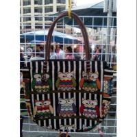 ราคา กระเป๋าผ้าทอลายนกฮูก (761682036)