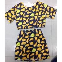 ราคา ชุดเสื้อ คู่กระโปรง ลายกล้วย (79160279)