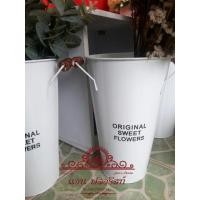 ราคา ถังใส่ดอกไม้ ถังโลหะสีขาว (1022052655)
