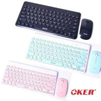 ราคา OKER ชุดคีย์บอร์ดเมาส์ไร้สาย Wireless keyboard mouse Combo set รุ่น K885 (9912385026)