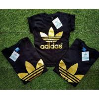 ราคา เสื้อยืดเด็กสีดำ adidas สรีนหนังสีทอง (93500120)