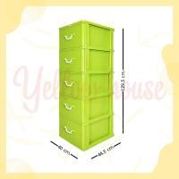 ราคา YellowHouse ตู้ลิ้นชักพลาสติก 5ชั้น รุ่นลายหวาย กล่องเก็บของ กล่องใส่ของชั้นวางของ (23942445467)