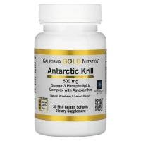 ราคา California Gold Nutrition, Antarctic Krill Oil, with Astaxanthin, 500,1000 mg, 30,120 Fish Gelatin Softgels คริลล์ออยล์ (16462316460)