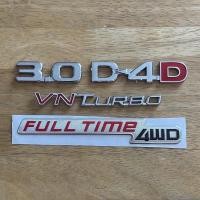 ราคา โลโก้ 3.0 D4D VN TURBO FULL TIME 4WD ตัวหนังสือฝาท้าย (จำนวน 4 ชิ้น) (22216898595)
