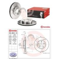ราคา 09 5844 10 จานเบรค ล้อ F (ยี่ห้อ BREMBO) รุ่น Std TOYOTA Corona Exior 1.6 2.0 ST191 ปี 1992-1997 (4086124480)