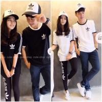 ราคา Set 2 ชิ้น เลกกิ้ง สกรีน adidas กับเสื้อยืดแต่งแทบที่แขน งานสวย เนี๊ยบ มากๆๆคะ การัณตีคุณภาพคะ (42213633)