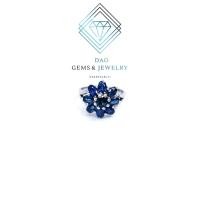 ราคา แหวนพลอย​ไพลิน​ ตัวเรือนเงินชุบทองคำขาว​ (5261885246)