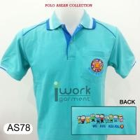 ราคา AS78 เสื้อโปโลอาเซียนสีเขียวมิ้น ปักหน้า-หลัง (22542603259)