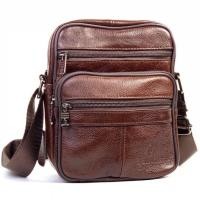 ราคา Chinatown Leather กระเป๋าสะพายหนังแท้ใบกระทัดรัดซิปหน้า (7005987522)