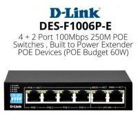 ราคา D-LINK (DES-F1006P-E) Switching Hub 4 Port POE + 2 Port Uplink (5") (5715539627)