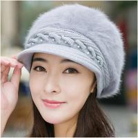 ราคา 11687L หมวกไหมพรมขนนุ่มแฟชั่นหน้าหนาวซับขนแกะ (100341492)