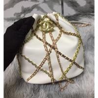 ราคา กระเป๋า ชาแนล Chanel drawstring backpack White มือสอง งานลุ้นแท้ (12397138052)