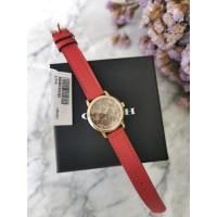 ราคา Coach Ladies Gold Tone Red Leather Watch (8537352242)