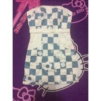 ราคา เดรสเกาะอกตารางฟ้าขาว งานป้าย ป้ายห้อย (311809165)