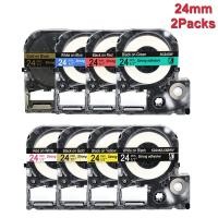 ราคา ริบบิ้นฉลาก SS24KW LC-6WBN 24 มม. สีดําบนพื้นขาว สําหรับเครื่องพิมพ์ฉลาก Epson KingJim SC24BW SC24RW SC24YW ST24KW SC24GW SS24R LW-300 LW400 LW-600P 2PK (16881764974)