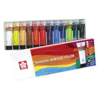 ราคา สีอะคริลิค ชุด 12 สี Sakura 20 มล. สีน้ำ อะคริลิค ซากุระ สีอะครีลิค (2519024005)