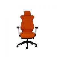 ราคา modernform เก้าอี้ทำงาน รุ่น FLIP FLAP พนักพิงสูงหุ้มผ้า สีส้ม โครงสีขาว แขนปรับได้ ขาไนลอน (15221446786)