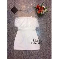 ราคา เดรสสีขาว งานป้ายclassy and fabulous (1047004510)