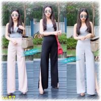 ราคา กางเกง ขากระบอก ผ่าข้าง เอวสูง เซ็กซี่ ฮานาโกะ (743448326)
