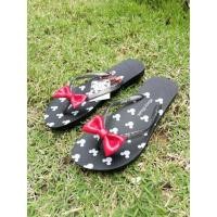 ราคา Jelly Bunny black 37 โบว์แดง (1081549594)