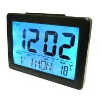 ราคา นาฬิกาตั้งโต๊ะ Multifunction Vibration sensor Sound Control LCD backlight alarm clock with timer and world time (black) (676047687)