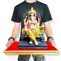 ราคา พระพิฆเนศอินเดีย ประทับบัลลังก์ราชา (กว้าง7นิ้ว สูง8นิ้ว)บูชาแล้วทำอะไรก็จะเป็นที่หนึ่ง ก็จะได้เป็นผู้นำชื่อเสียงโด่งดัง (17874932848)
