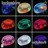 ราคา Lucky หมวกแจ๊ส มีไฟกระพริบ Led Fedora Trilby (20683716271)