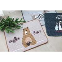 ราคา พรมเช็ดเท้าพรมกันลื้นพรมปูพื้น สไตล์วินเทจ ซักเครื่องได้ ขนาด40*60cm (4018395571)