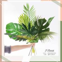 ราคา ใบไม้ปลอม พร็อพถ่ายรูป ใบไม้พลาสติก ใบมอนสเตอร่า ใบไม้ฮาวาย ใบเฟรินปลอม ใบไผ่ ใบกุหลาบ ดอกไม้ปลอม (3434923955)