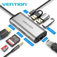 ราคา Vention USB C HUB Type-C to 4K HDMI RJ45 USB 3.0 HUB Dock (2522204773)