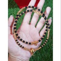 ราคา สร้อยพระ ไม่ลอก ไม่ดำ! สร้อยกะลา คั่นเม็ดทองเลเซอร์เกรด A (2288222064)