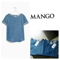 ราคา ****ขายเฉพาะเสื้อMANGO DENIM SOFT เสื้อยีนส์ผ้าเนื้อดี เสื้อยีนส์แขนสั้น คอกลม ซิปหลัง (320792)