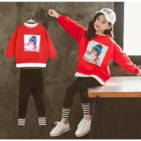 ราคา ชุดเด็กน่ารัก ชุดเด็กโต เสื้อยืดแขนยาว awaytr สีแดง พร้อมกางเกงเลคกิ้งขายาว (13927684461)