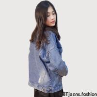 ราคา พร้อมส่งเสื้อยีนส์ แจ็คเก็ตยีนส์แฟชั่น รุ่น 015 (1683167075)