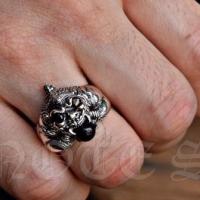 ราคา แหวน ราหู ฝังนิลแท้ทรงกลม Sterling Silver 925 NSRG1429 (11865899831)