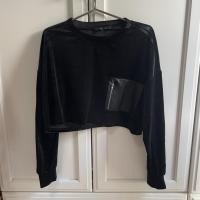 ราคา เสื้อครอปแขนยาว สีดำ Forever21 (3383590399)
