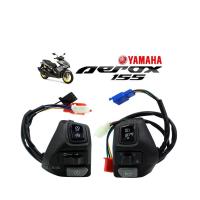 ราคา สวิทช์แฮนด์ Yamaha Aerox155 แอร็อคทรง DOMINO สีดำ ซ้าย+ขวา ประกับแฮนด์ สวิทซ์แฮนด์ โดมิโนเดิม (9871498145)