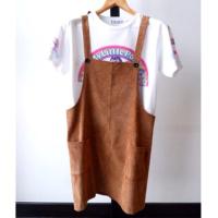 ราคา เอี๊ยม ผ้ากำมะหยี่สีน้ำตาล อัดลาย (2597214278)